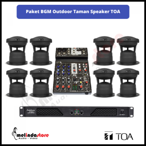 Paket Background Music Outdoor Speaker Taman TOA - 8 Speaker